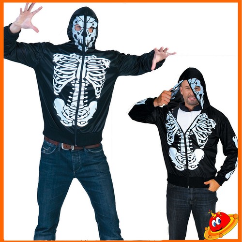 Felpa costume scheletro - felpa,